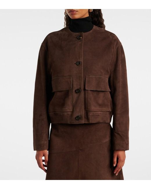 Yves Salomon Brown Suede Jacket