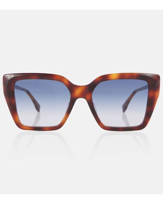 Fendi Blue Cat-Eye-Sonnenbrille Ff Diamonds
