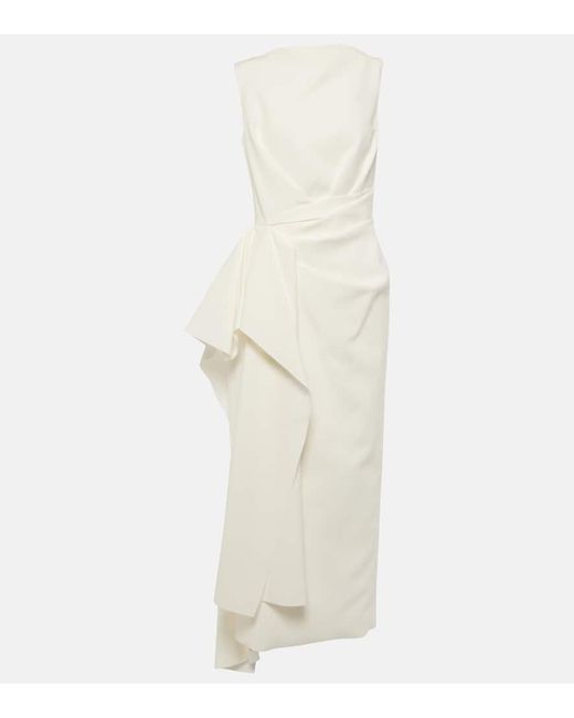 Roksanda White Calatrava Crepe Midi Dress