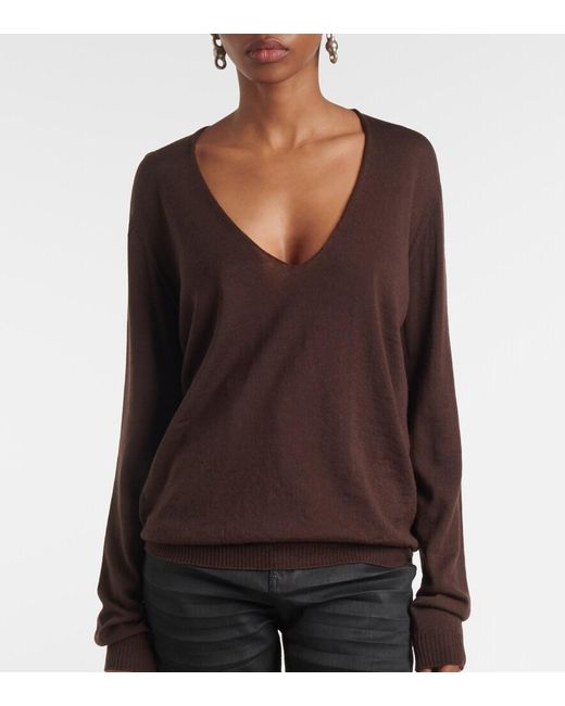 Rick Owens Brown Wool Sweater