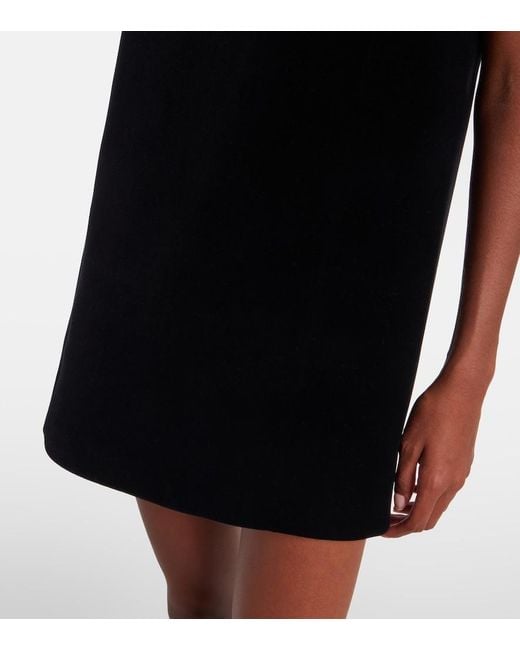 Khaite Black Benji Velvet Minidress