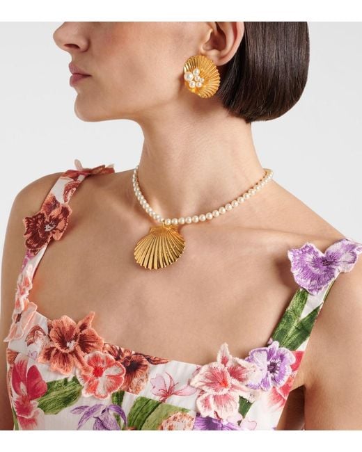 Jennifer Behr Metallic Siren Faux Pearl-Plated Necklace
