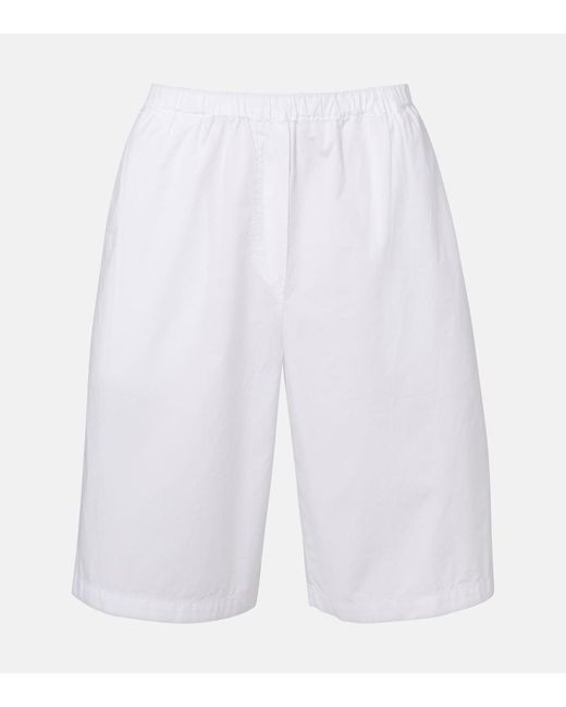 Velvet White Tomoko Cotton Poplin Shorts