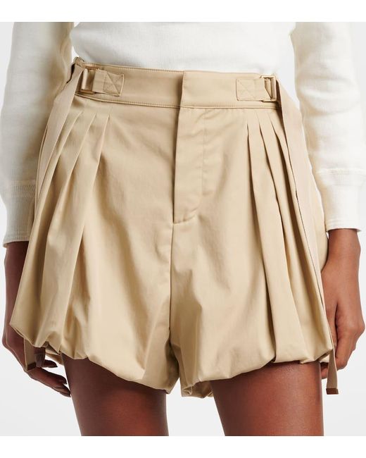 Chloé Natural Cotton Gabardine Shorts