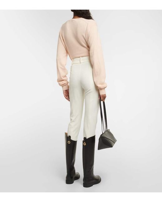 Loro Piana Natural Lucian Wool-blend Slim Pants