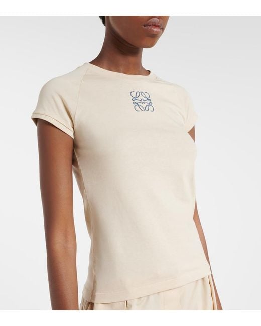 Loewe Natural Paula's Ibiza Anagram Cotton T-Shirt
