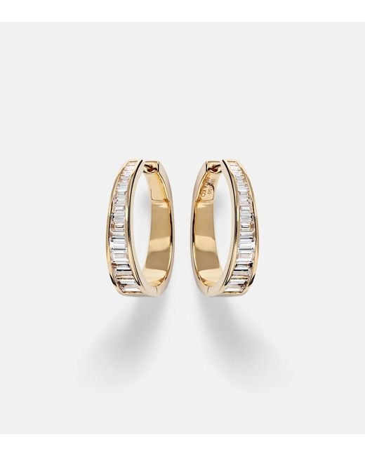 Anita Ko White Meryl 18Kt Hoop Earrings With Diamonds