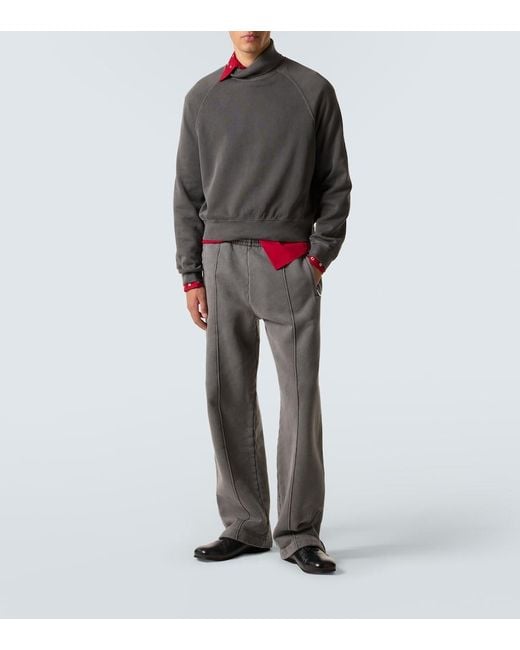 Our Legacy Gray Scholar Cotton Jersey Turtleneck Sweater for men