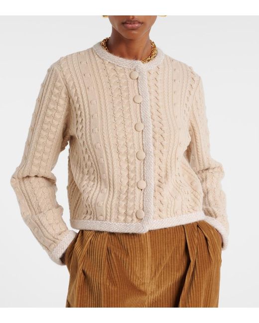 Altuzarra Natural Stef Wool-Blend Cardigan