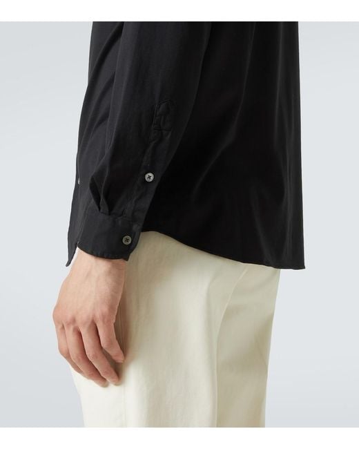 Thom Sweeney Black Cotton Jersey Shirt for men