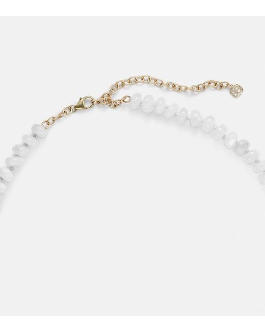 Sydney Evan Metallic Multi-Charm 14Kt Necklace With Moonstone And Diamonds