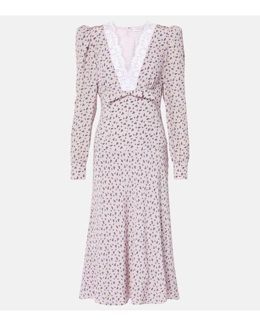 Abito Midi di Alessandra Rich in Purple