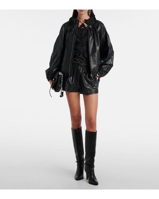 Isabel Marant Black Naline High-Rise Shorts