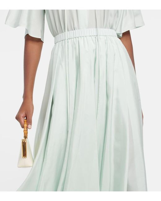 Joseph White Smithfield Silk Midi Skirt
