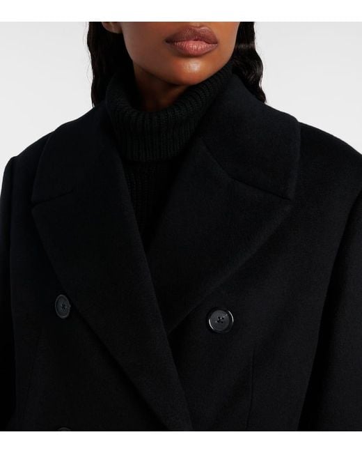 Totême  Black Mantel Aus Kaschmir