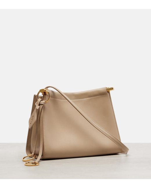 Alaïa Natural Le Click Small Leather Shoulder Bag