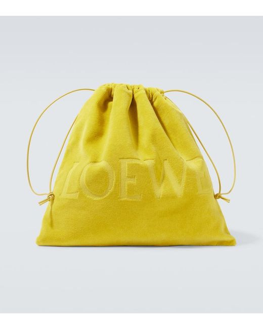 Loewe Yellow Paula's Ibiza Medium Logo Terry Pouch for men