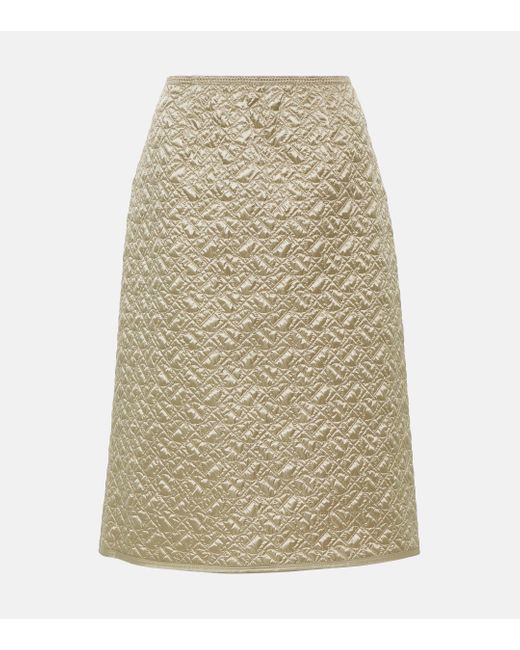 Moncler Metallic Padded Midi Skirt