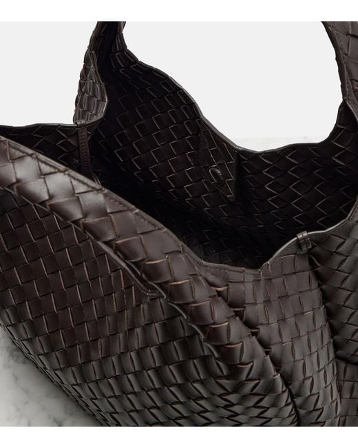 Bottega Veneta Black Schultertasche Campana Large Aus Leder