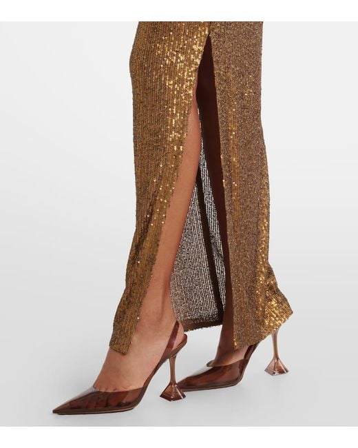 Abito Da Sera Con Paillettes di Norma Kamali in Brown