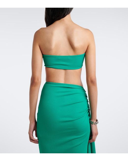Christopher Esber Green Embellished Bandeau Top