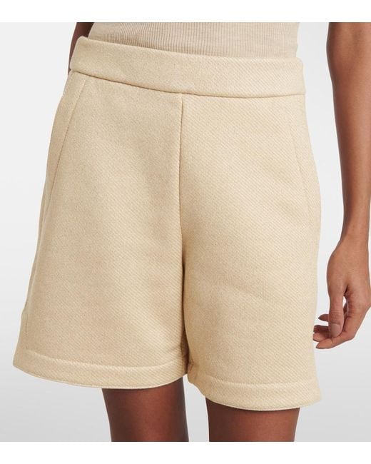 Max Mara Natural Cotton-Blend Shorts