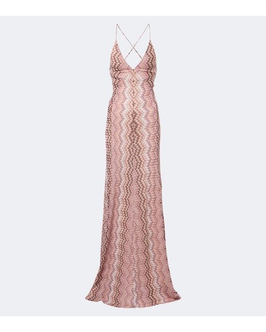 Missoni Pink Zigzag Maxi Dress