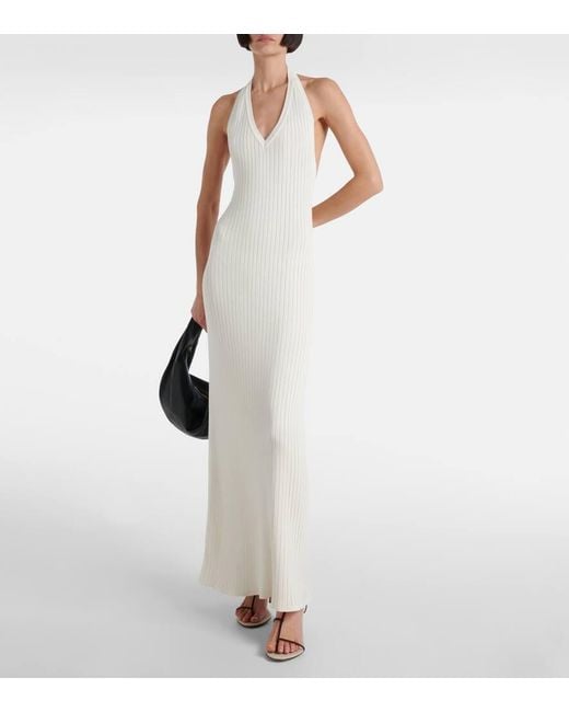 Robe Longue Ivenka En Coton Nili Lotan en coloris White