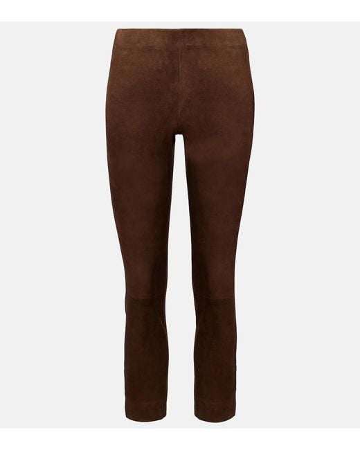 Vince Brown Suede Slim Pants