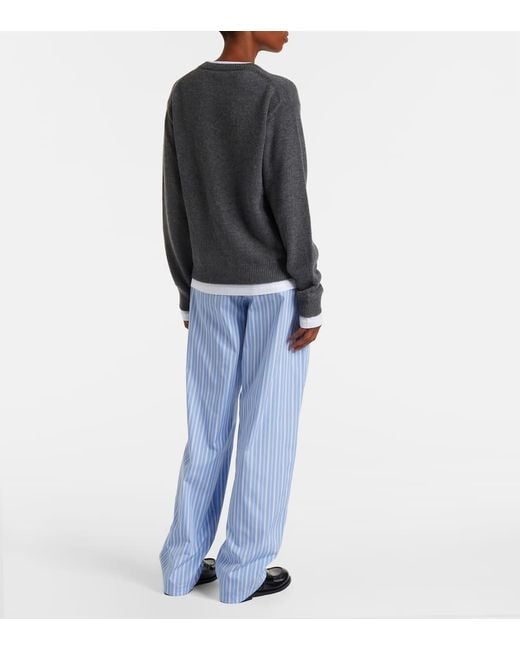 Miu Miu Gray Pullover Aus Kaschmir