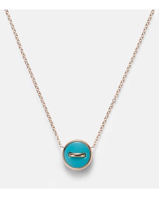 Pomellato Metallic Pom Pom Dot 18Kt Rose Pendant Necklace With And Diamonds