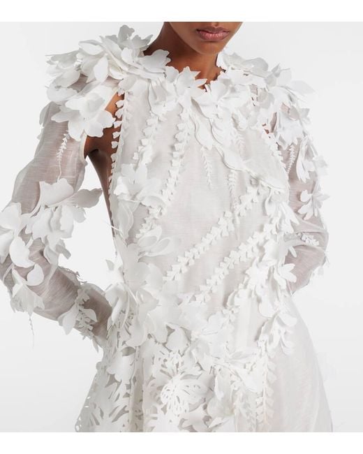 Abito Midi Tranquillity di Zimmermann in White