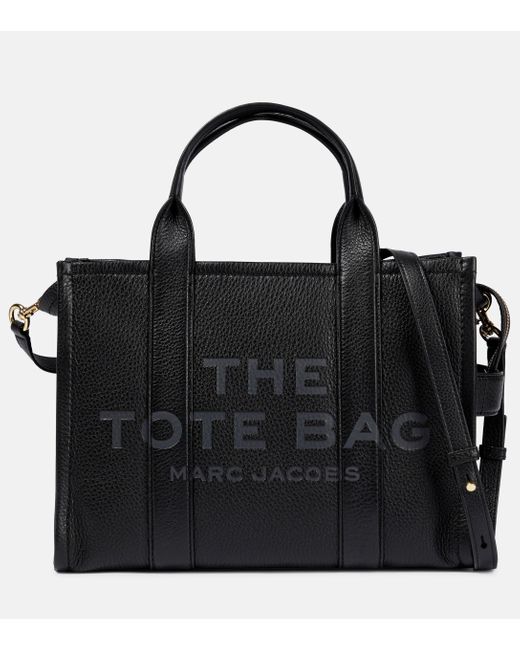 Marc Jacobs Black The leather medium tote e handtasche