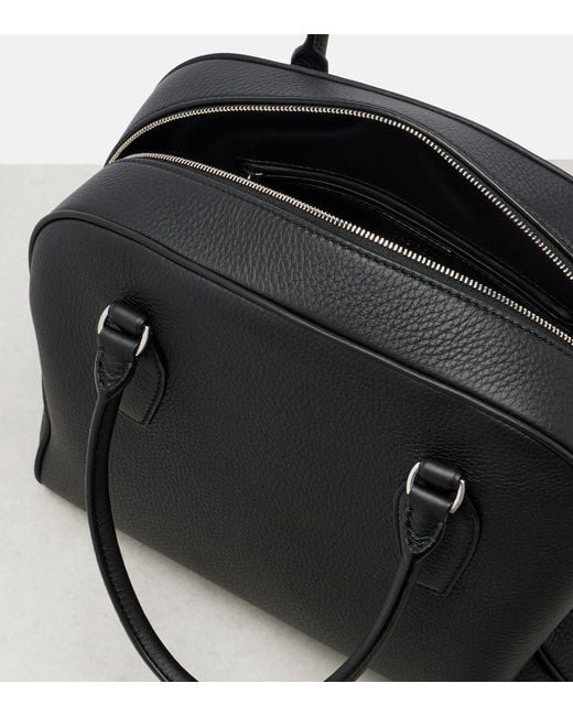 The Row Black India 12.00 Leather Top-Handle Bag