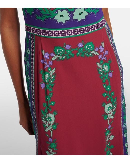 LaDoubleJ Red Buy Me A Martini Floral Midi Dress