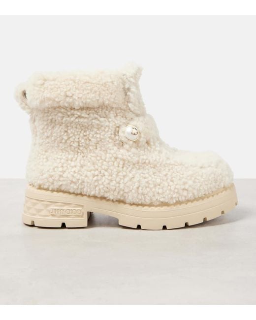 Jimmy Choo Natural Ankle Boots Shea Aus Shearling