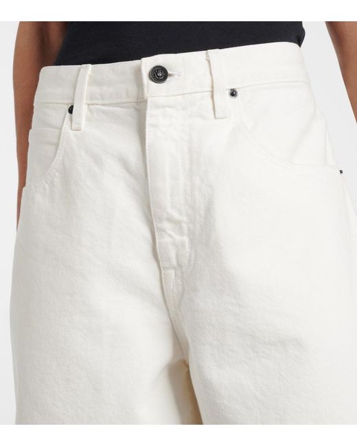 SLVRLAKE Denim White Square Denim Shorts