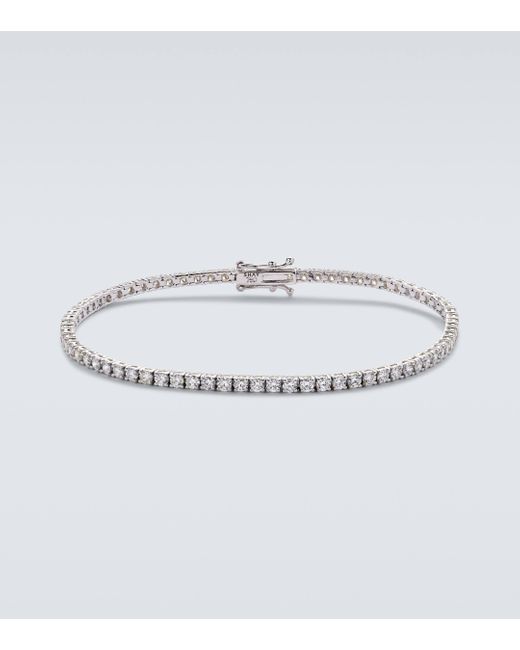 SHAY Metallic Diamond Encrusted White Gold Bracelet for men