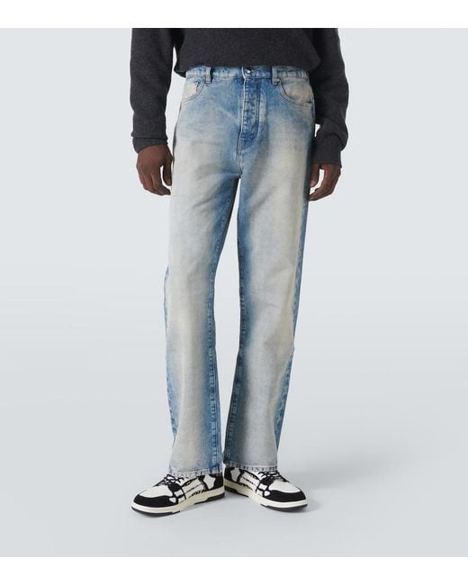 Amiri Blue Ma Quad Cuff Straight Jeans for men