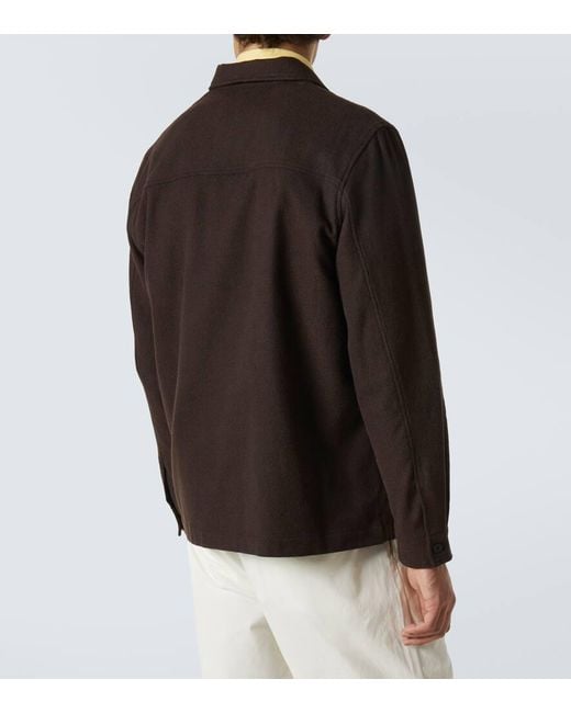 Sunspel Hemdjacke Aus Baumwolle in Black für Herren