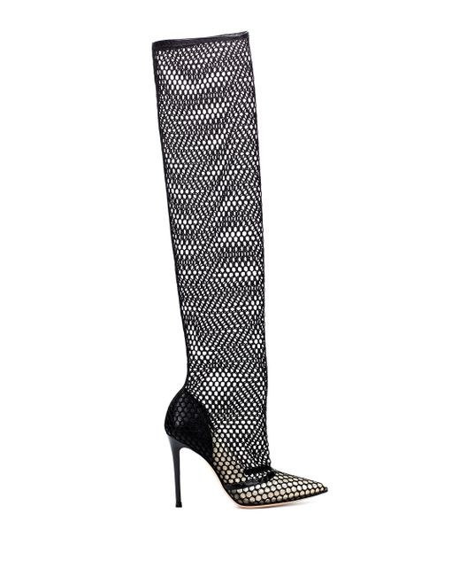 gianvito rossi fishnet boot