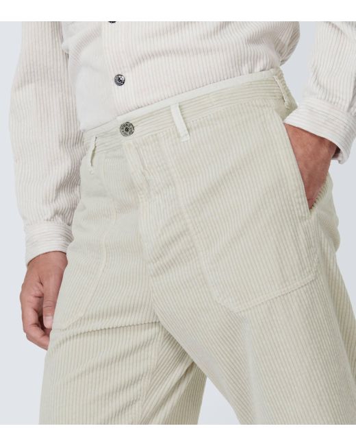 Stone Island Natural Corduroy Straight Pants for men