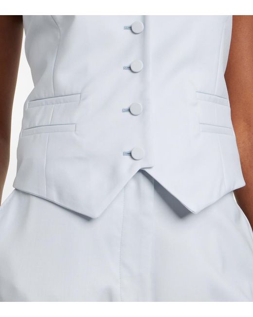 Gabriela Hearst White Coleridge Wool And Silk Vest