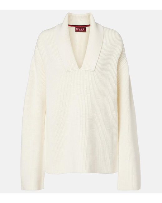 Gucci White Wool Sweater