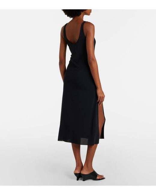 Eres Blue Ellipse Cutout Midi Dress