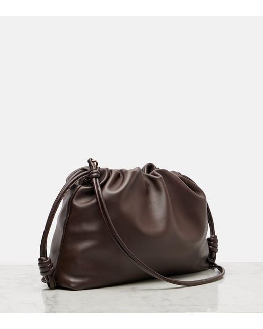 Loewe Brown Schultertasche Flamenco Large Aus Leder