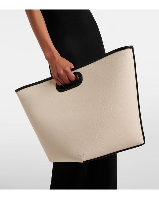 Alaïa White Folded Large Leather Tote Bag