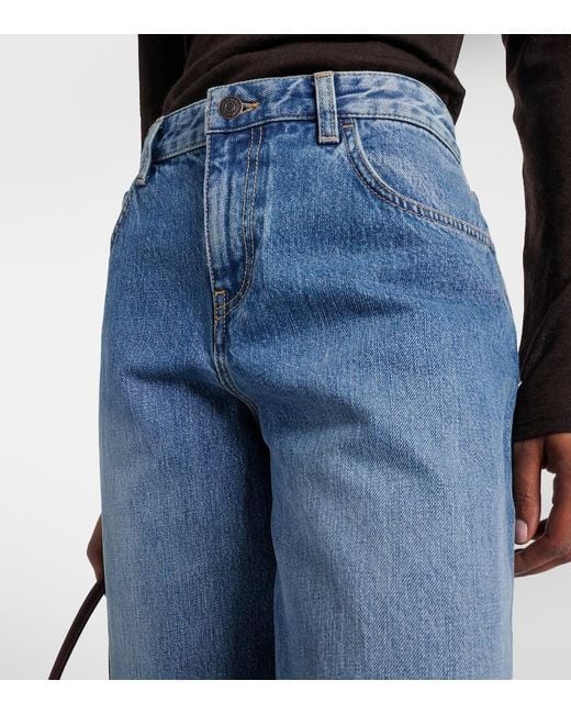 The Row Blue Eglitta Low-Rise Wide-Leg Jeans