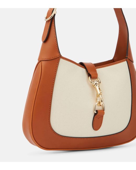 Gucci White Jackie Small Leather-trimmed Shoulder Bag