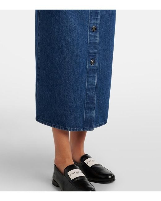 Givenchy Blue Denim Midi Dress